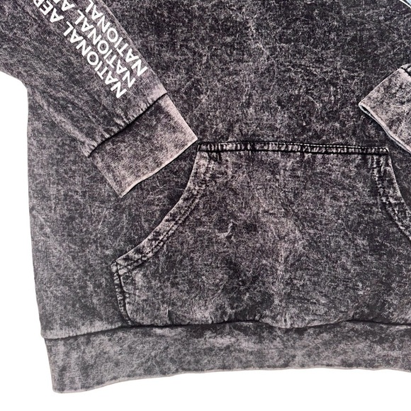 HyperSpace NASA Distressed Acid Wash Hoodie Men's Unisex Size Small - Picture 4 of 10